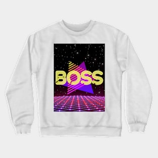 Boss Retrowave Triangle Aesthetic Crewneck Sweatshirt